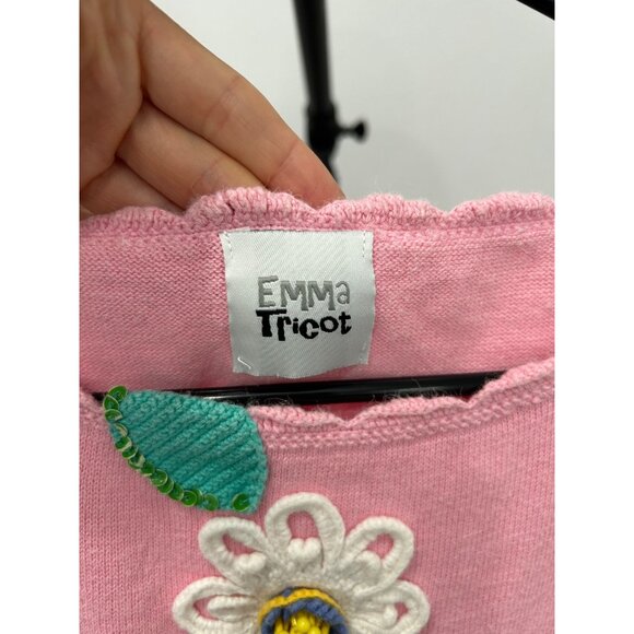 Emma Tricot Pink Sleeveless Top With Floral Embroidery - Picture 5 of 8